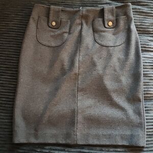 Adrienne Vittadini Charcoal Pencil Skirt Size 6